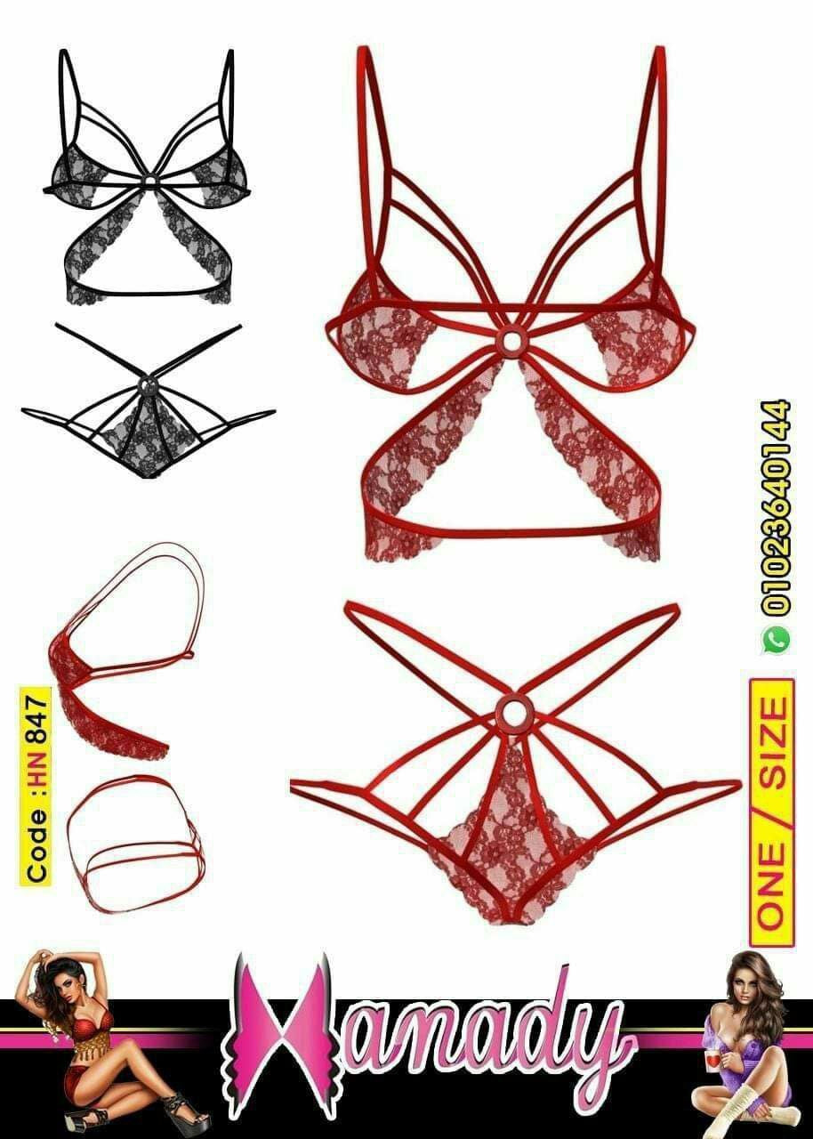 Hn847 بكيني خامه دانتيل و استك وان سايز ل 80 كيلو