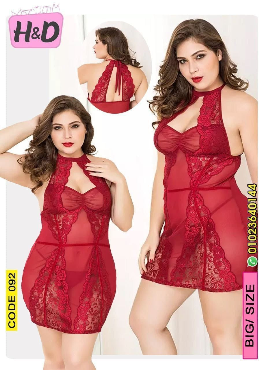 لانجيري بيج سايز موديل العرض ماركة H&D تلبيس لحد 120ك