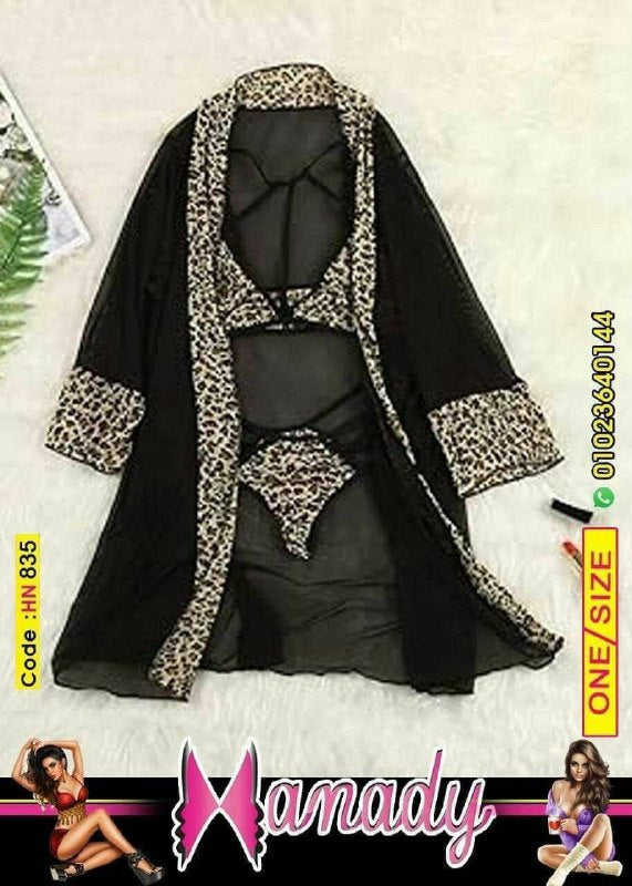 بيكيني تايجر بالروب الخامه تل و زبدة ليكرا Hn835