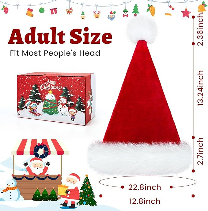 طاقية سانتا لعيد الميلاد لاعياد الكريسماس